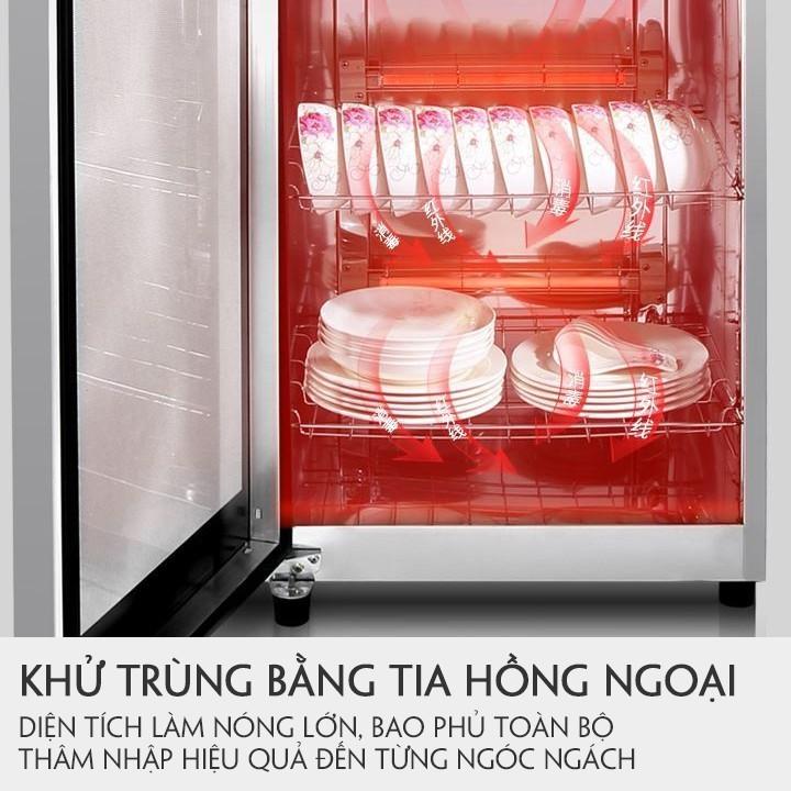 RE0585 Máy sấy bát đĩa ozone diệt khuẩn 98l loại 2 tầng sấy - Tủ sấy bát 2 tầng