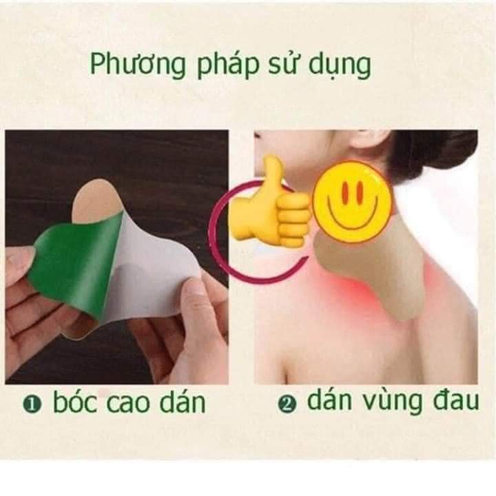 Miếng Dán Ngải Cứu  HỘP 12 MIẾNG  Giảm Dau Vai Cổ Gáy Hiệu Quả