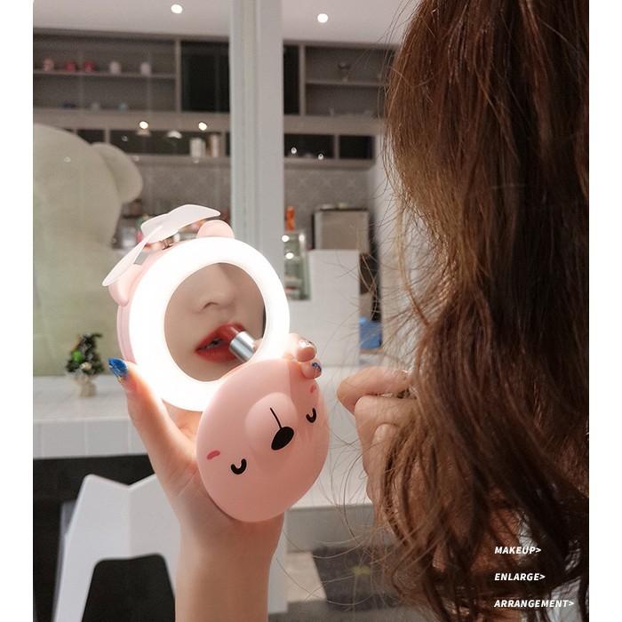 Gương Soi Kèm Quạt 3in1