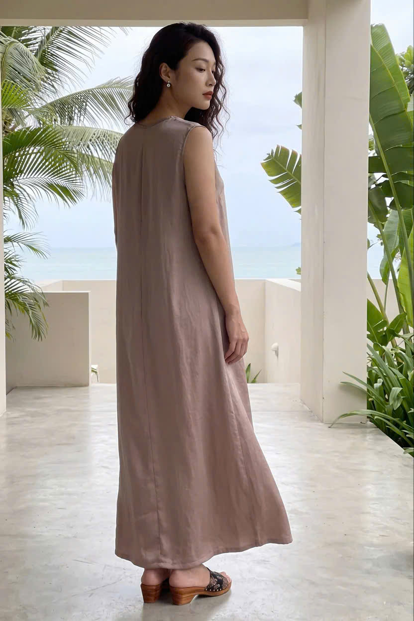 Đầm Maxi Dáng Suông Tencel Ánh Tức Dre202 Thời trang Hity