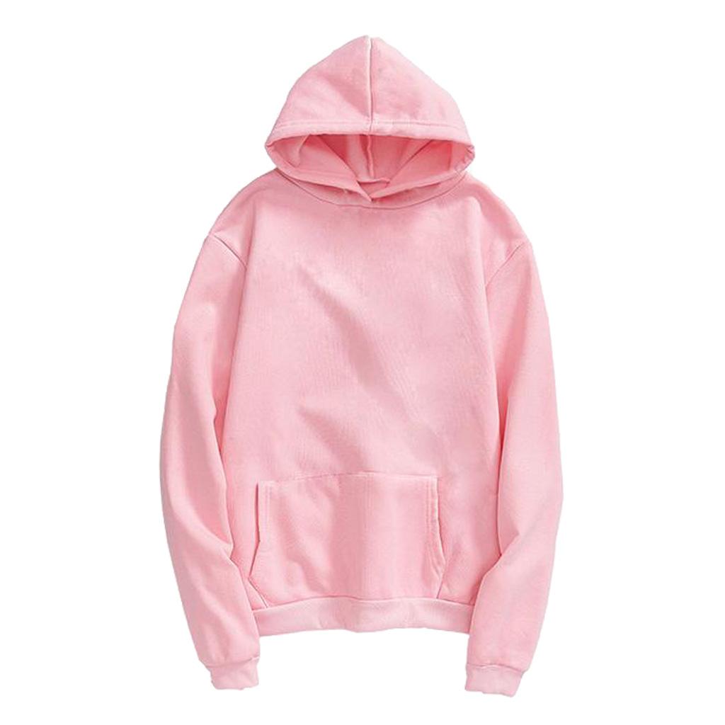 Womens Mens Hooded Fleece Sweatshirt Casual Basic Pullover Sweatshirt M-3XL