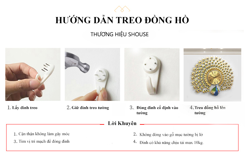 Đồng Hồ Treo Tường Hình Tròn Đơn Giản Trang Trí Nghệ thuật Kim Trôi Nghệ Thuật Cao Cấp Shouse M hiện đại 3D kích cỡ lớn đẹp treo phòng khách