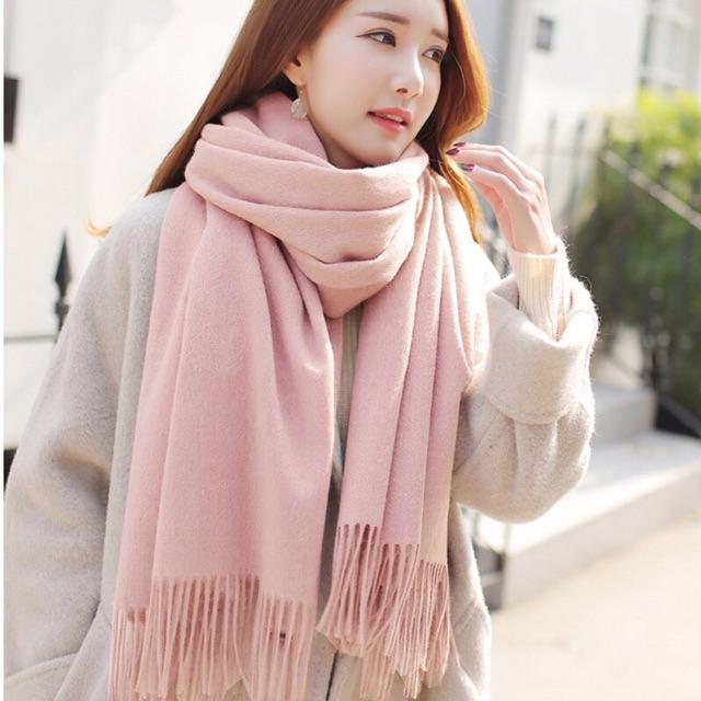 Khăn choàng cổ Cashmere 220x60cm nhiều màu.