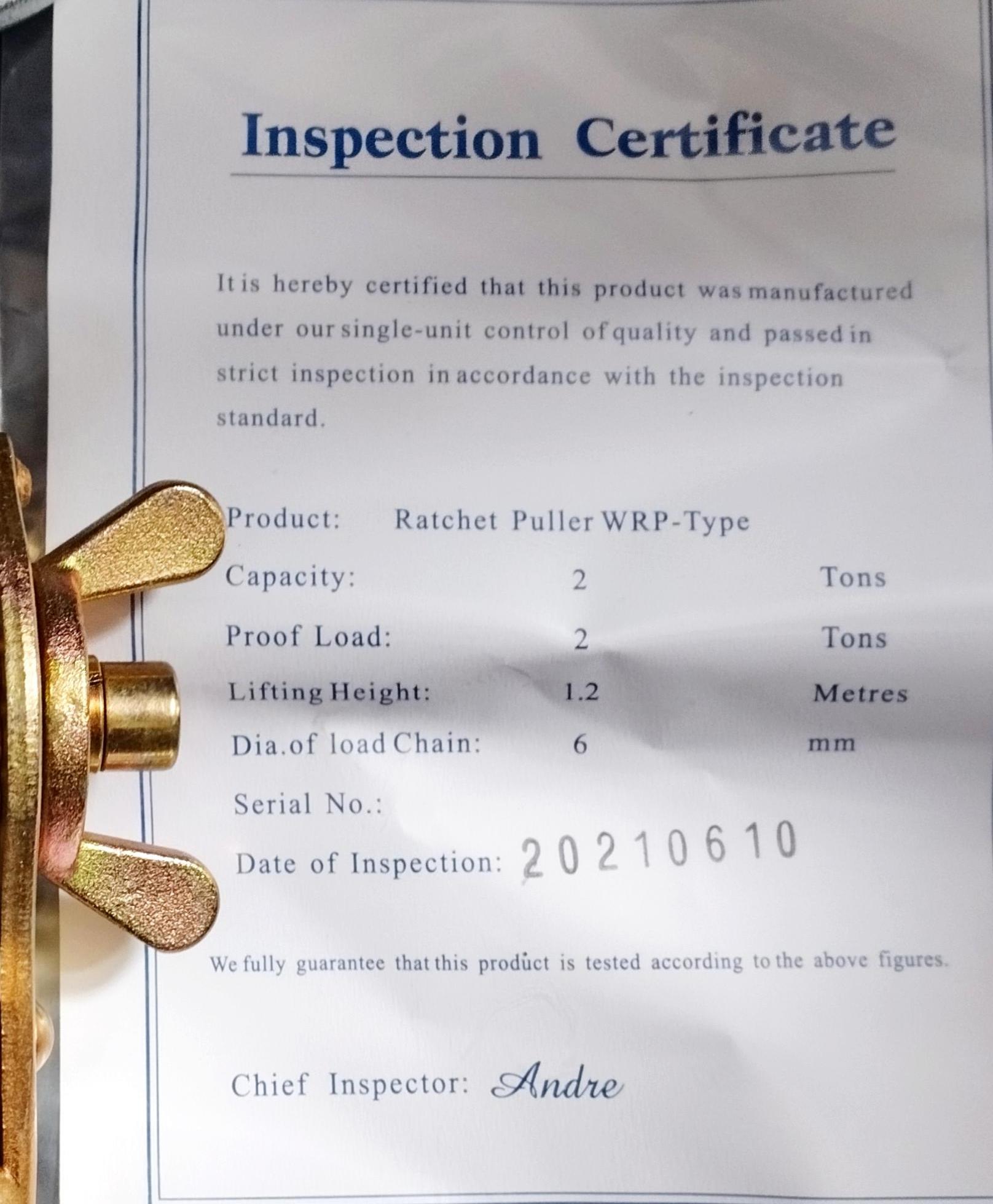 Palang Lắc Cáp 2 Tấn