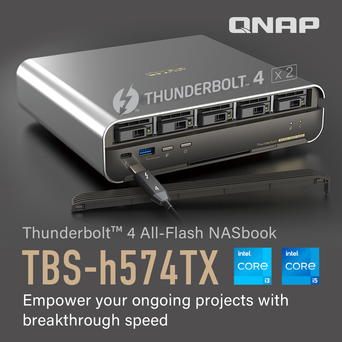 Thiết bị lưu trữ Nas QNAP, Model: TBS-h574TX-Hàng chính hãng