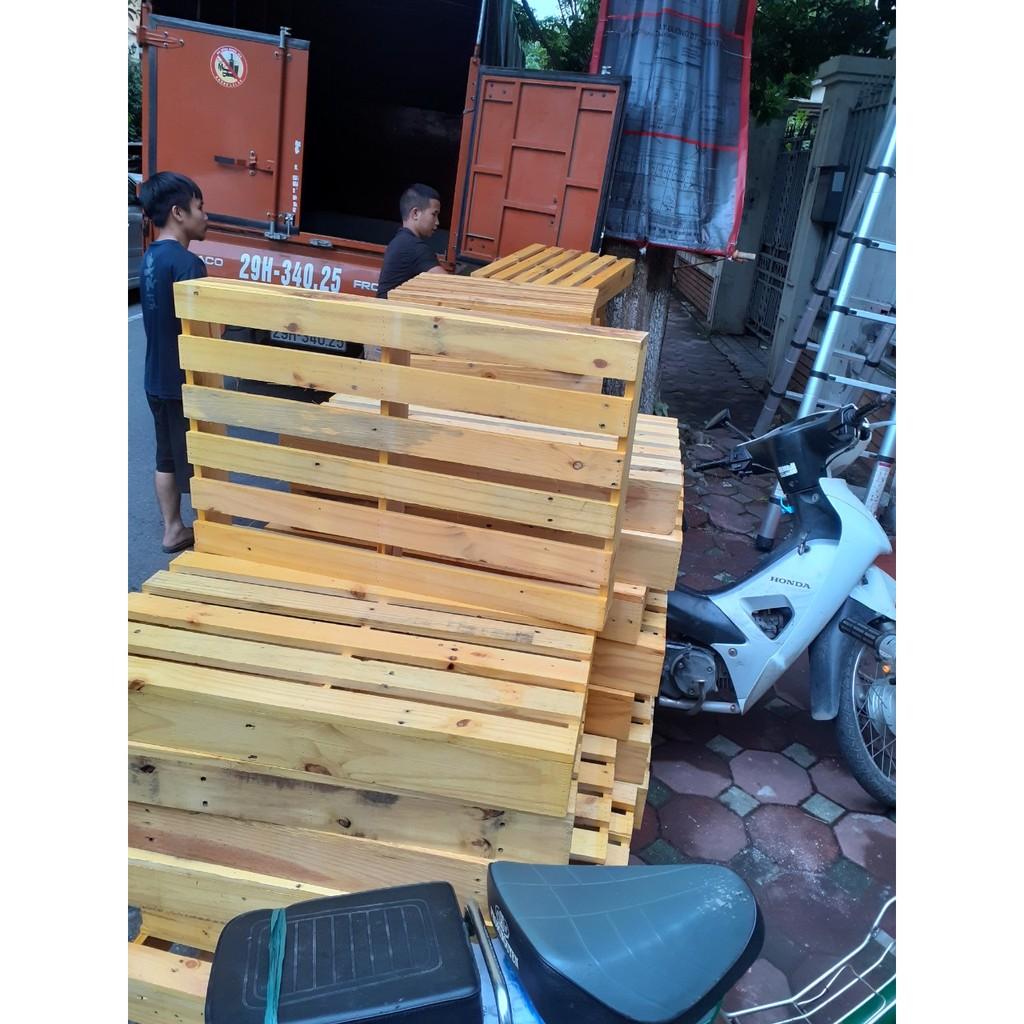 Giường Pallet - kích thước 50 x 80 x cao11cm- Giường gỗ - Giường xếp - Giường Hộp Pallet đã sơn chống mốc