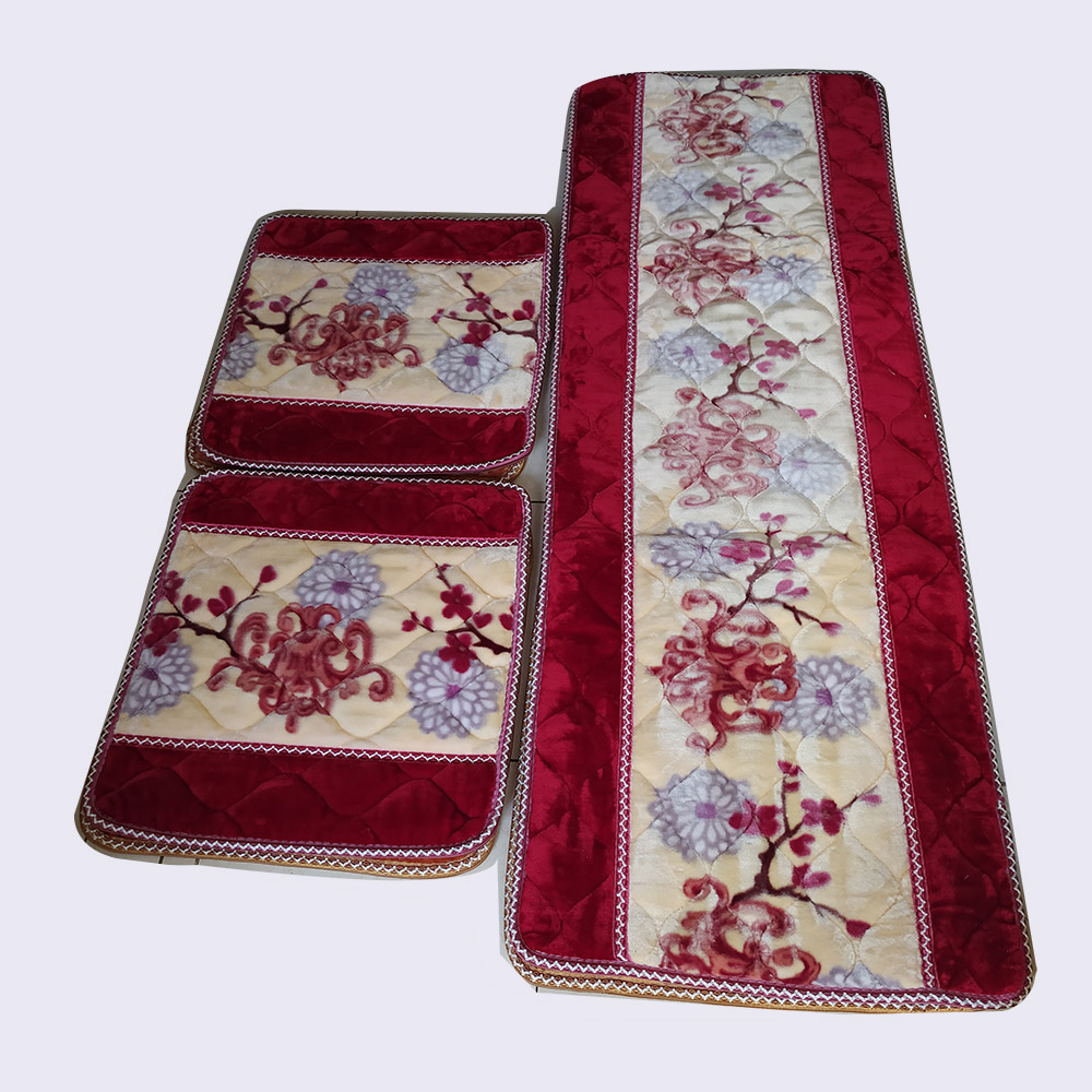 Bộ thảm lót ghế salong 3 miếng lông nhung mượt, dày 2cm
