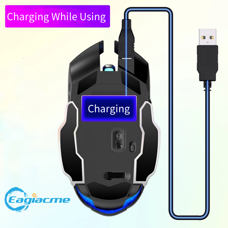 A4 Chuột Chơi Game Chuyên Nghiệp 6 Phím 2.4Ghz Không Dây Game Thủ Chuột Cho Máy Tính/Laptop Có Thể Sạc Silent Chuột Cho PUBG/Cs: đi/LOL