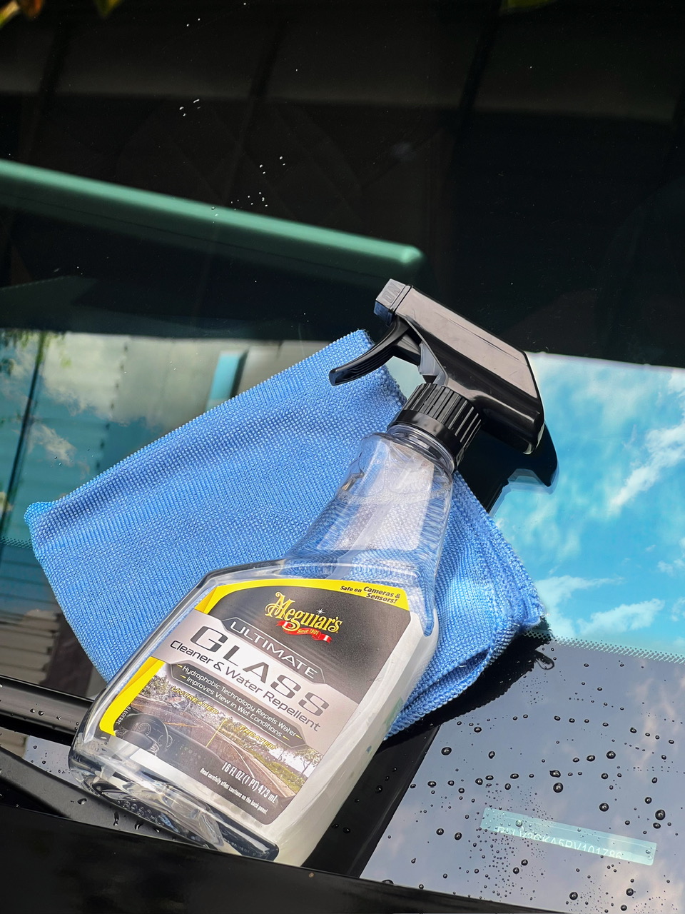 Combo Meguiar's Vệ sinh, làm sạch kính (tăng cường chống bám nước) đơn giản tại nhà (4SP), CB2405