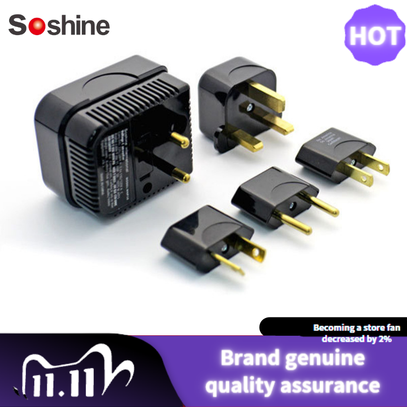 Soshine thực tế 4 trong 1 US / UK / EU / AU Universal 220 / 240V đến 110 / 120V Bộ chuyển đổi bộ chuyển đổi Bộ chuyển đổi Truyền màu cao: Chỉ túi