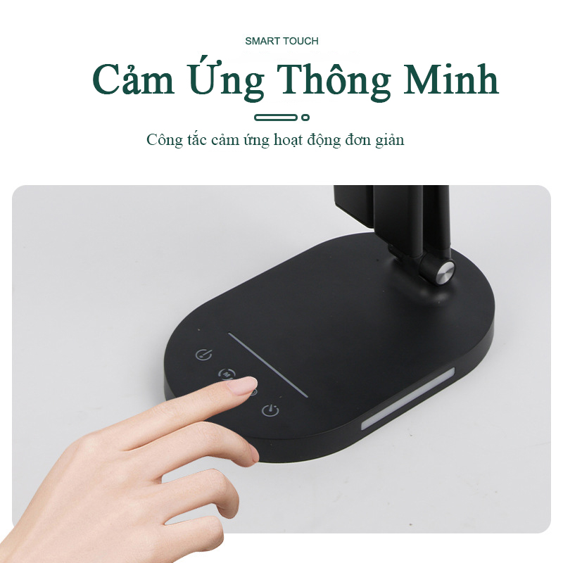 Đèn Học Để Bàn Mini Gấp Gọn Chống Cận 5 Màu Đèn Kiêm Sạc Không Dây Cao Cấp Tiết Kiệm Điện Đèn Bàn Học LED Đọc Sách Làm Việc Bảo Vệ Mắt Sạc USB Hẹn Giờ Công Tắc Cảm Ứng Tiện Lợi