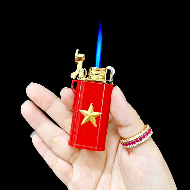 Bật Lửa Khè Gas Đá Rãnh Tay Chief Hình Ngôi Sao – Xài Gas