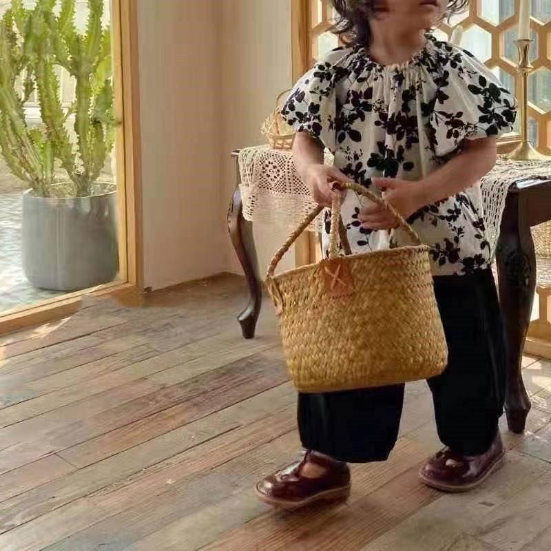 Bộ Tay Phồng Quần Dài Thoáng Khí Mùa Hè Cho Bé Gái