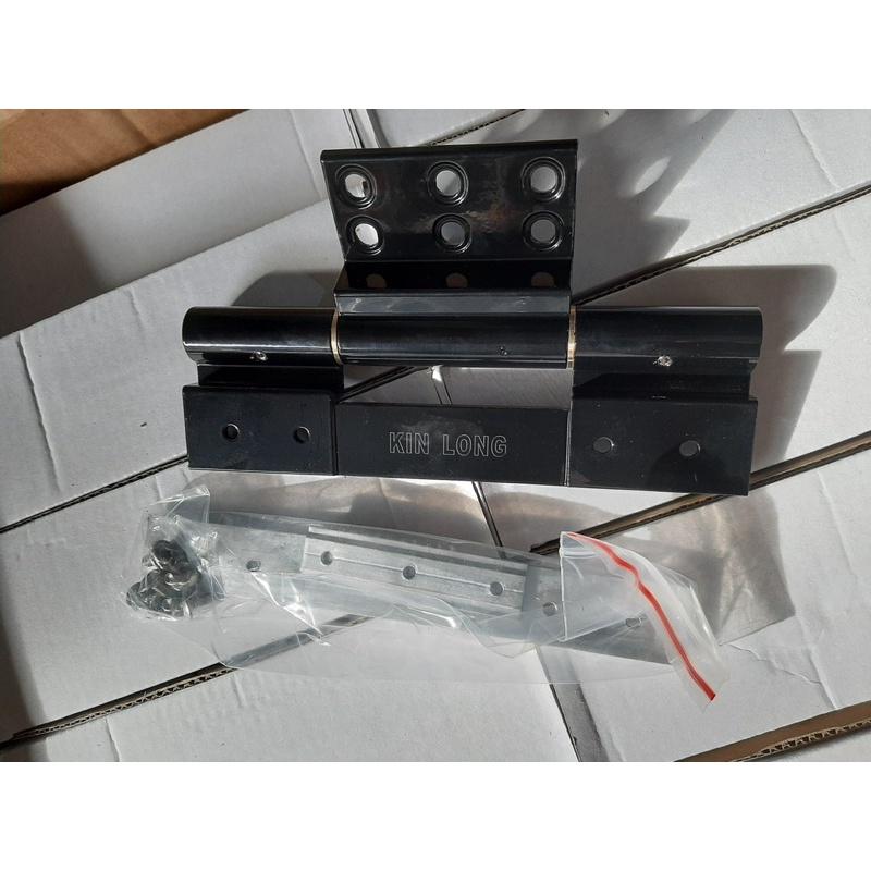 Bản lề 4D 20cm đen bóng dùng cho cửa nhôm XingFa hệ 55