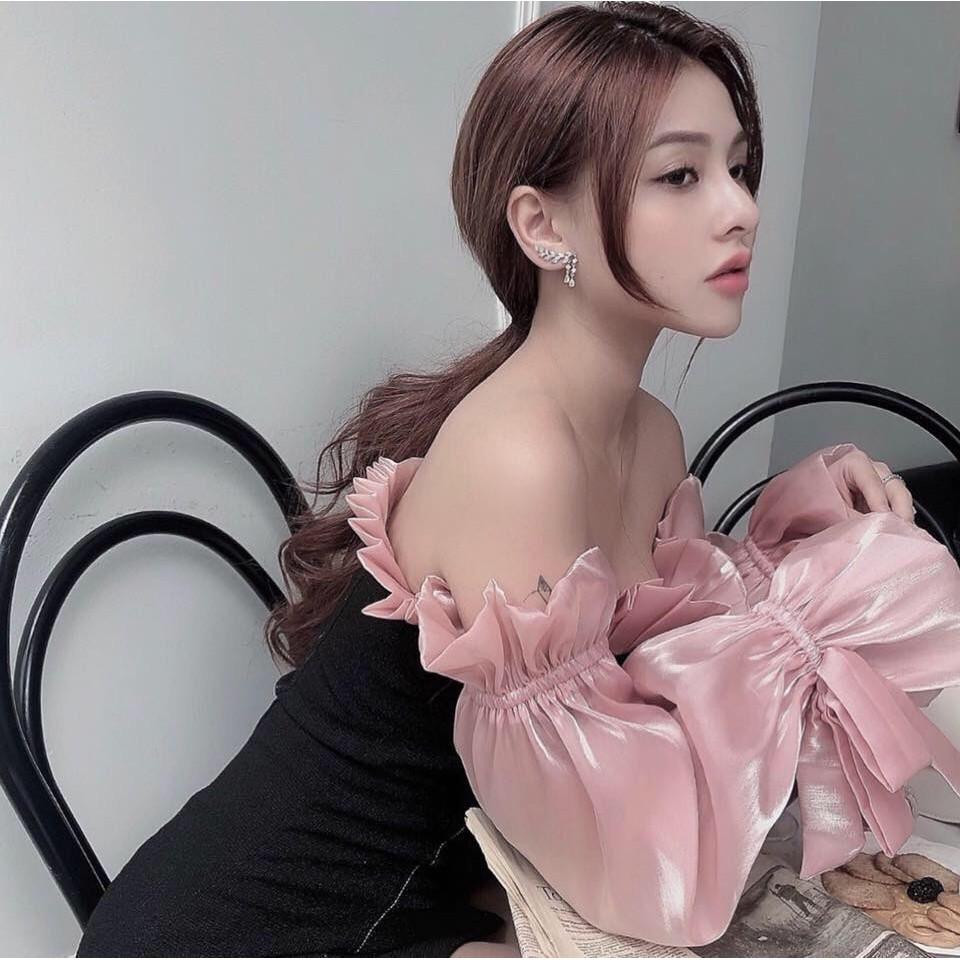 Đầm tay phồng trễ vai cực HOT