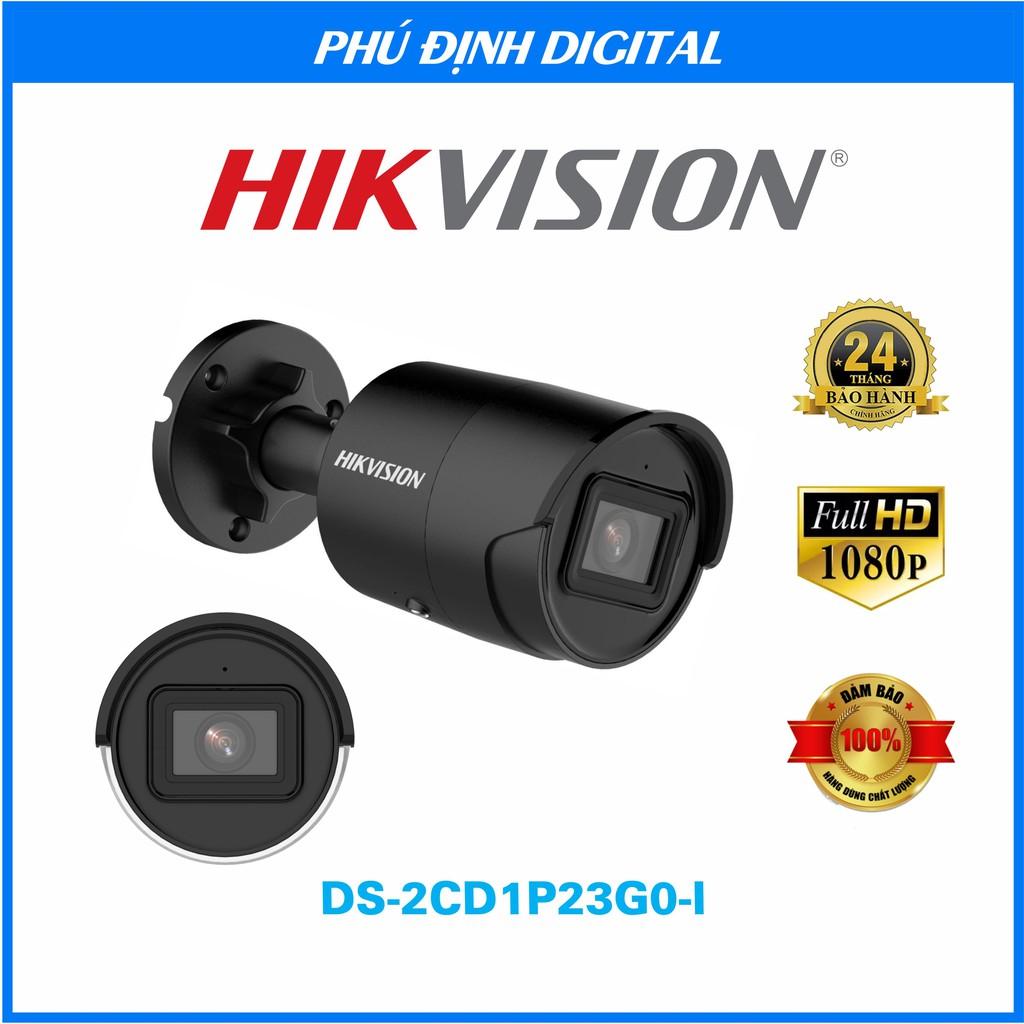 Camera IP thân trụ kèm mic 4Mp Hikvision mã DS-2CD2043G2-IU - Siêu nét -chống trộm - Hàng Chính Hãng