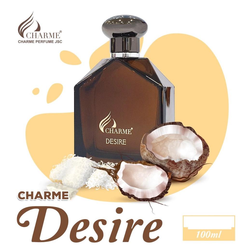 Nước hoa nam thơm lâu, Charme Desire, mùi hương tươi mát, mạnh mẽ, cho chàng năng động,100ml