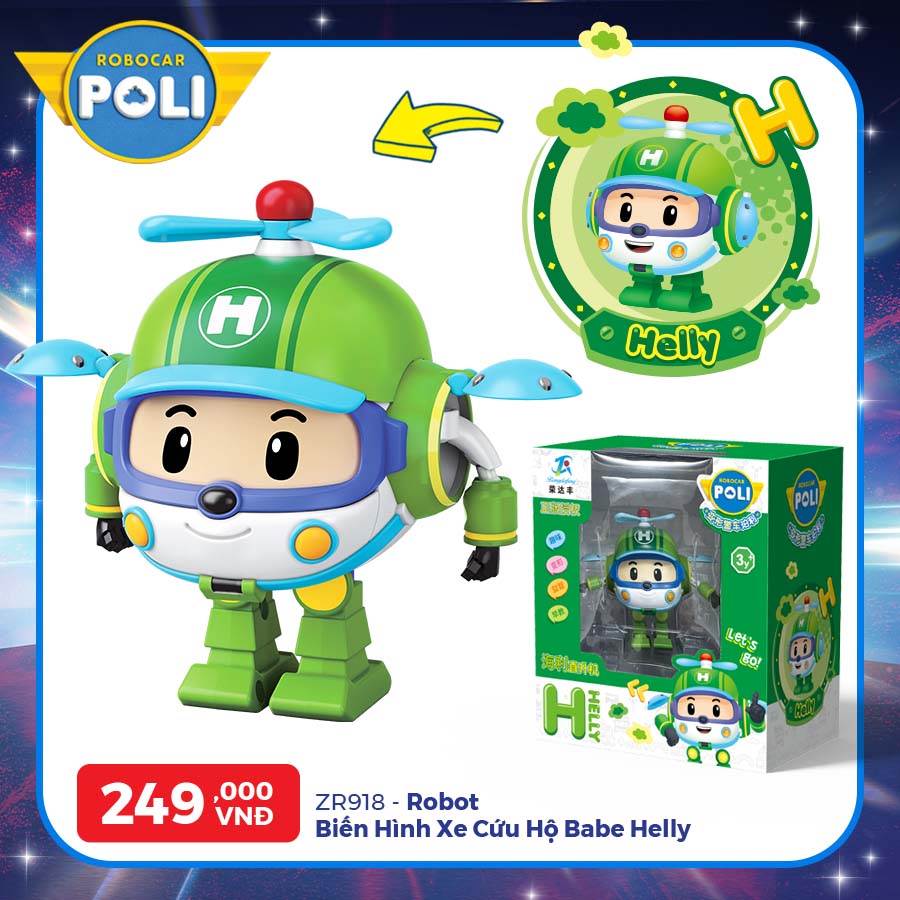 Đồ Chơi Robot Biến Hình Máy Bay Cứu Hộ Babe Helly ROBOCAR POLI ZR918