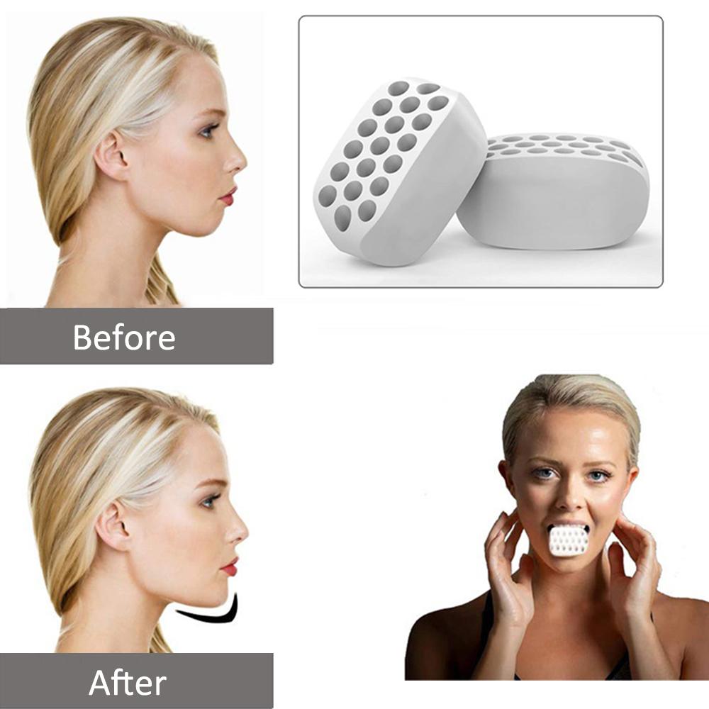 2PCS JAW LINE PRETERISER BALL JAW LINE Huấn luyện viên mặt tập thể dục cơ mặt Ball Jawline Chew Ball Workout Thiết bị tập thể dục Color: Light Grey