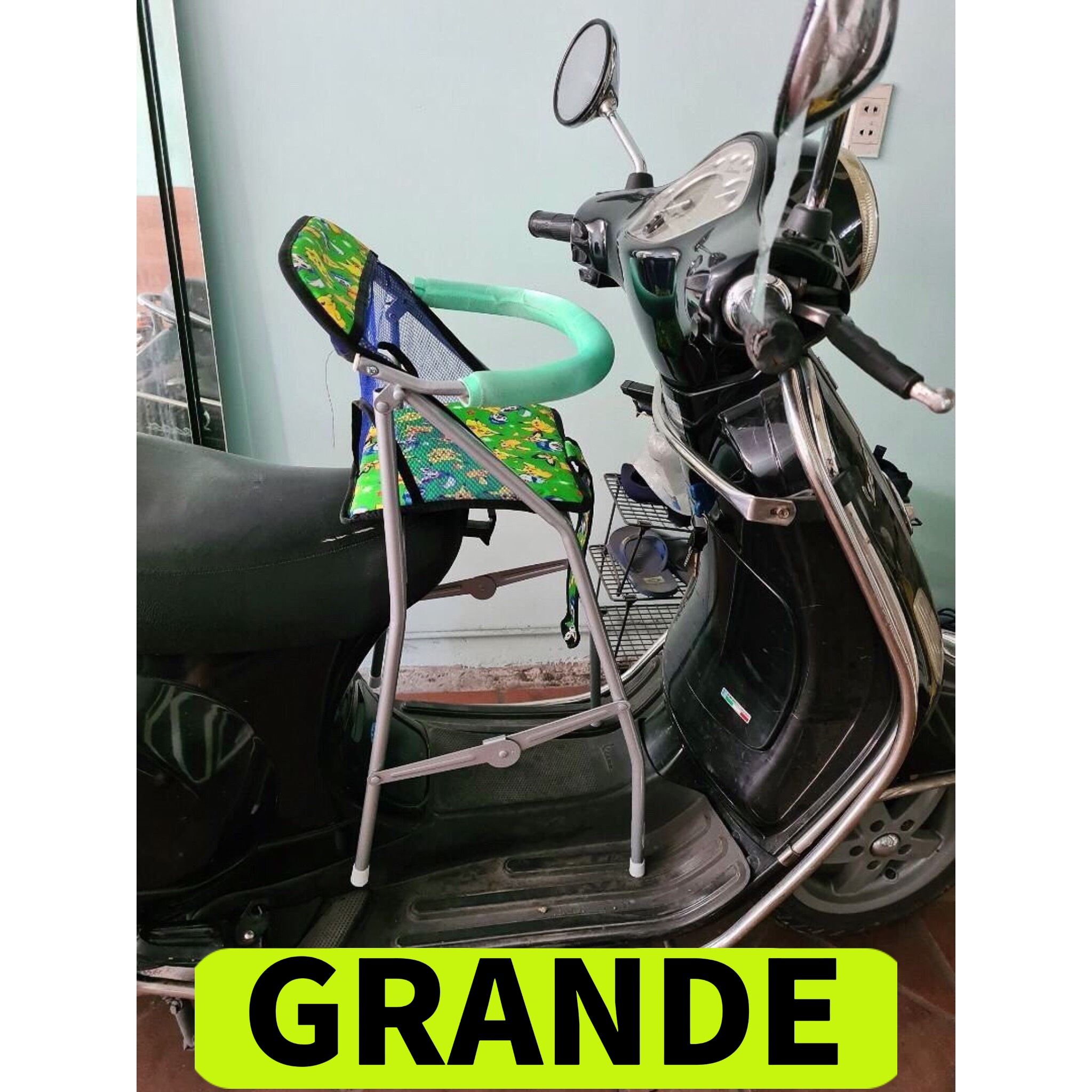 Ghế Ngồi Xe Grande cho bé , GHẾ GA XẾP SẮT SƠN TĨNH ĐIỆN