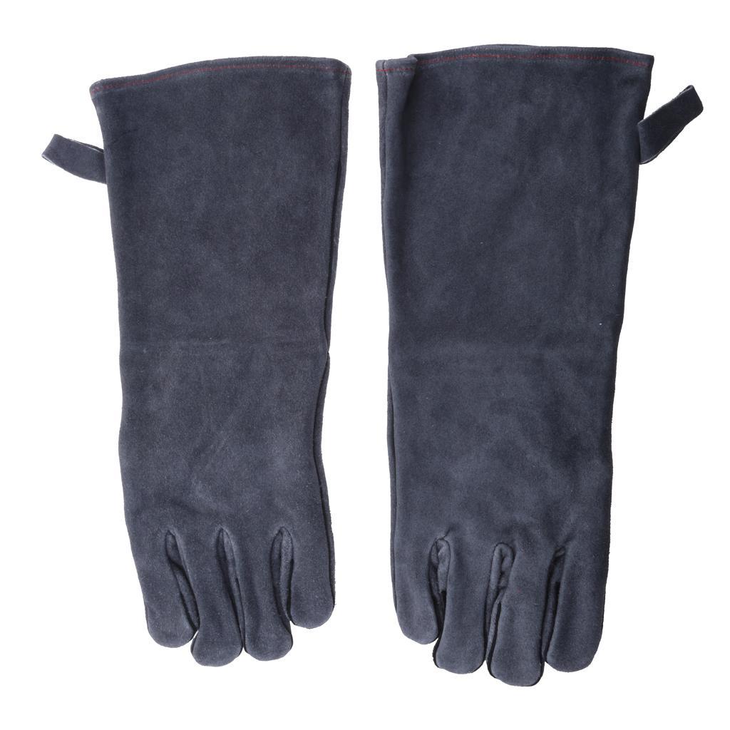 Grey Welding Gloves Heat Resistant Welder Gloves Working Safety Workwear