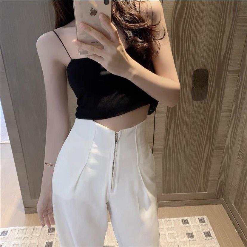 Quần ống rộng, quần suông khoá trước 2 màu tôn dáng kéo dài chân D'Lily Store