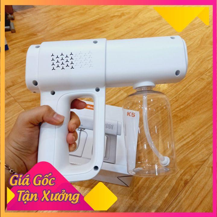 Máy Khử Khuẩn Cầm Tay Máy Xịt Khuẩn Nano Spray K5 Có Đèn Led