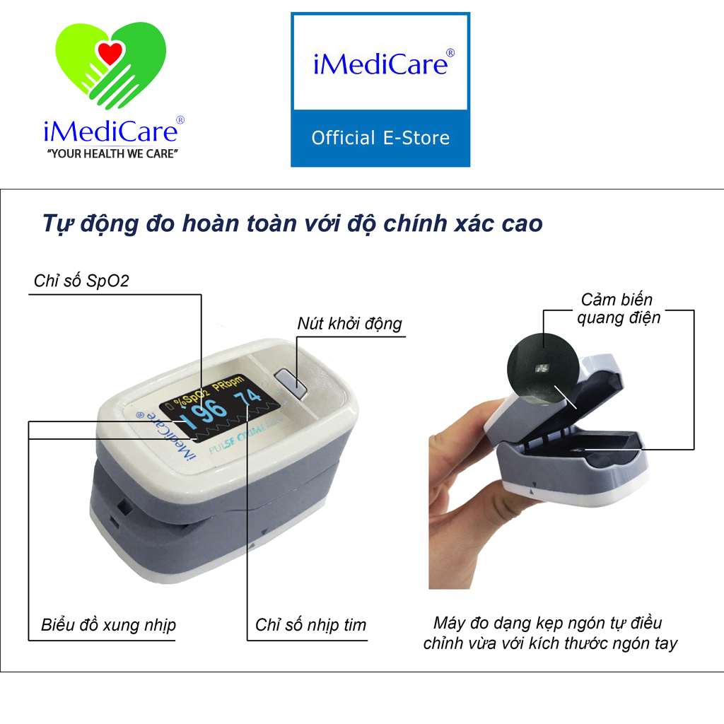 Máy đo nồng độ oxy trong máu SpO2 Imedicare A6