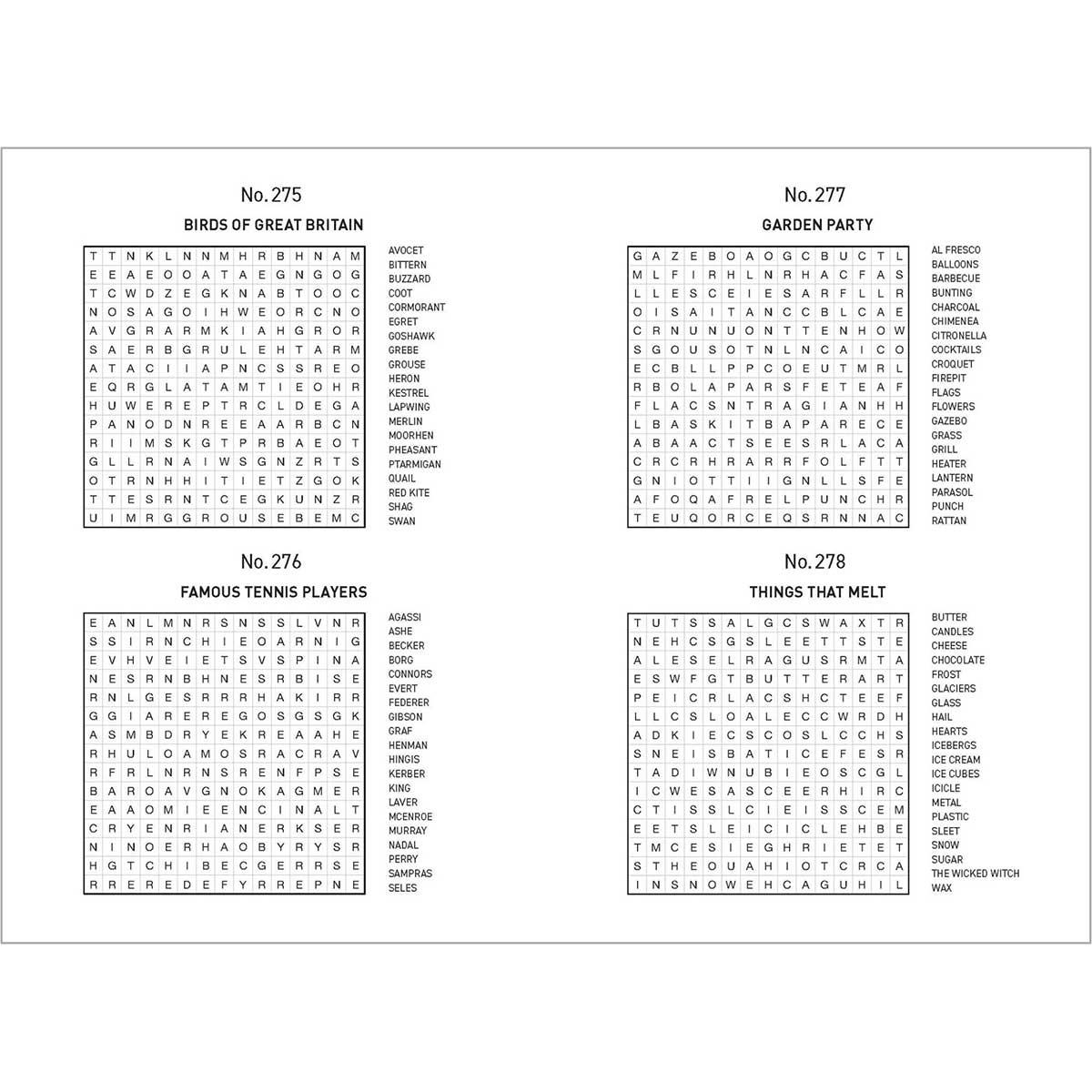 Sách 500 Puzzles Book - Word Search - Aqua & Blue Geometric