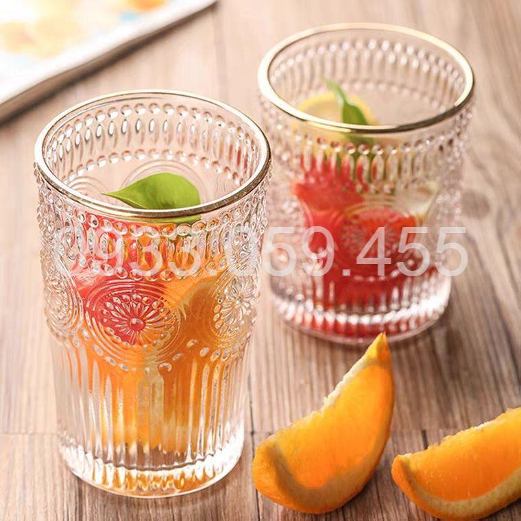 Bộ 6 Ly thủy tinh pha lê cao cấp uống nước 300ml, cốc uống nước wine glass