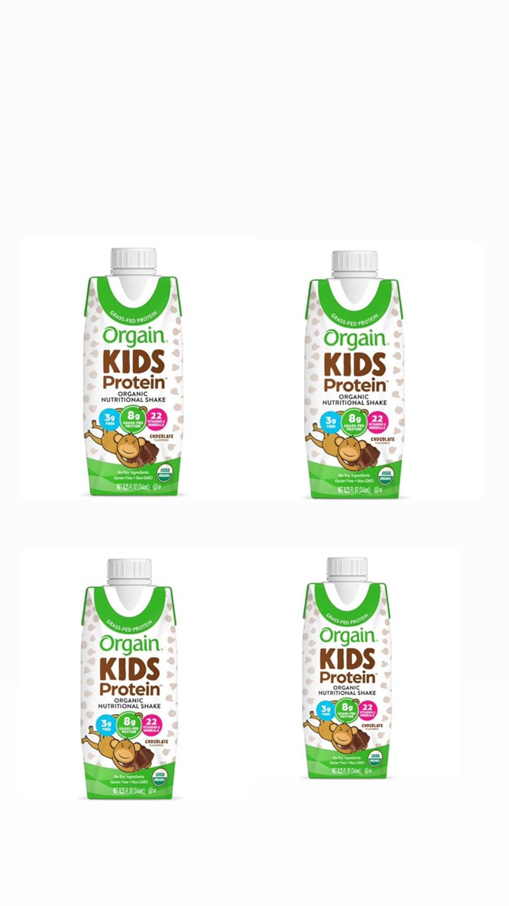 Sữa dinh dưỡng hữu cơ Orgain Kids Protein - Sữa khỉ orgain kid protein chính hãng Mỹ hộp 244ml Vị Socola