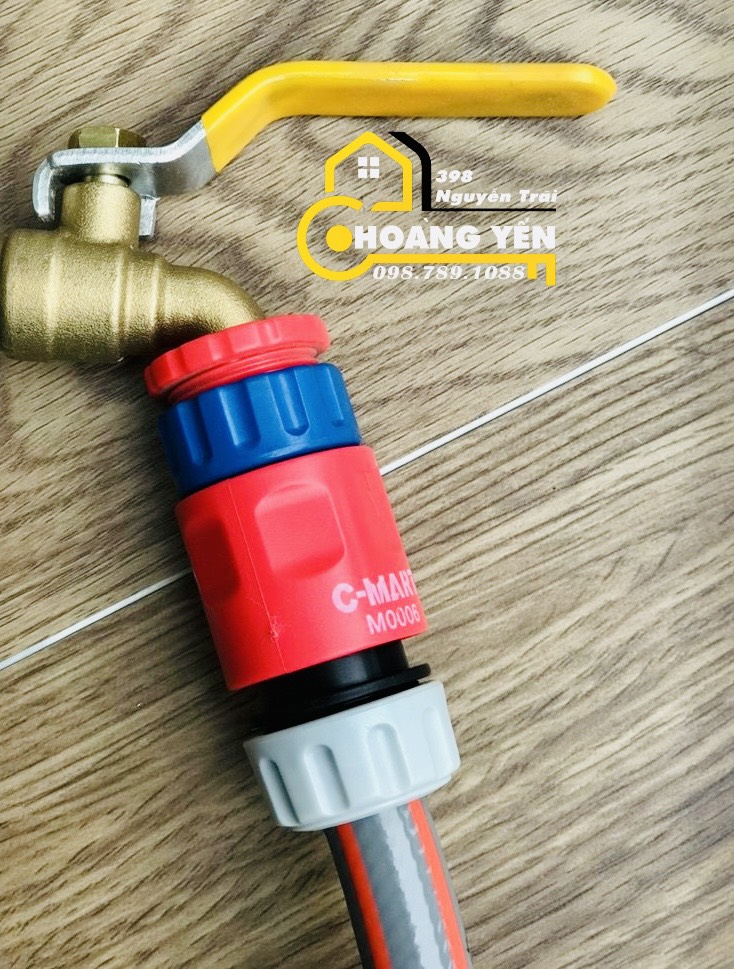 Bộ cút nối ống nước thông minh, khớp nối nhanh C-Mart Tools M0006 + M0008