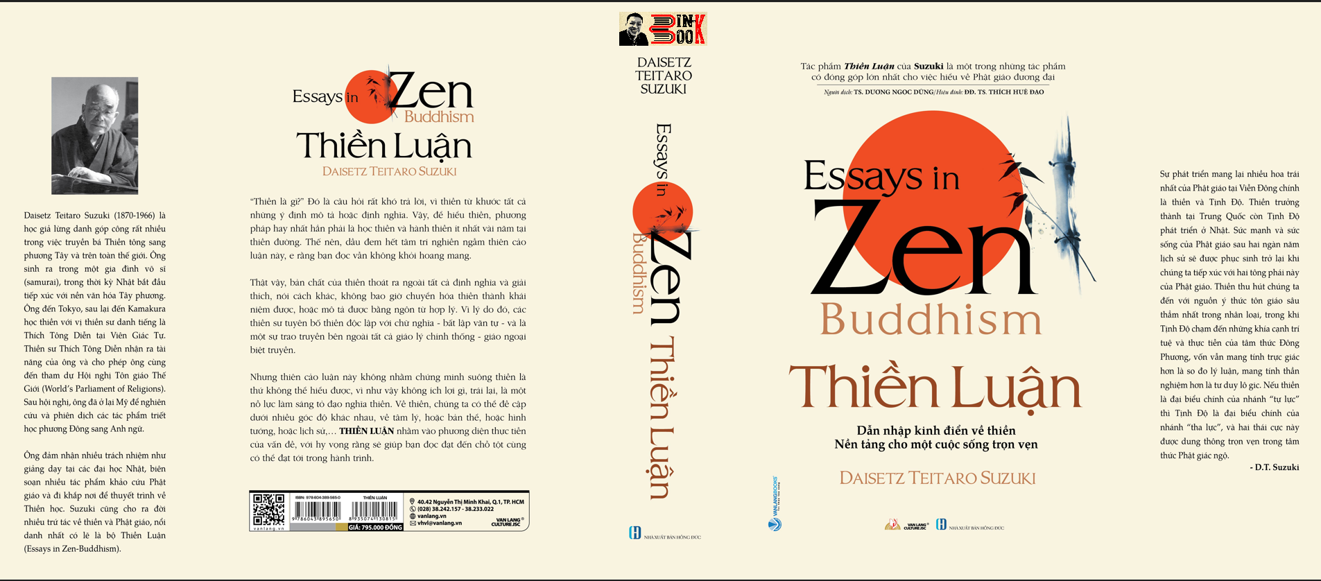 (Bìa cứng khổ lớn) ESSAYS IN ZEN BUDDHISM – THIỀN LUẬN – Daisetz Teitaro Suzuki - Dương Ngọc Dũng dịch -  Văn Lang