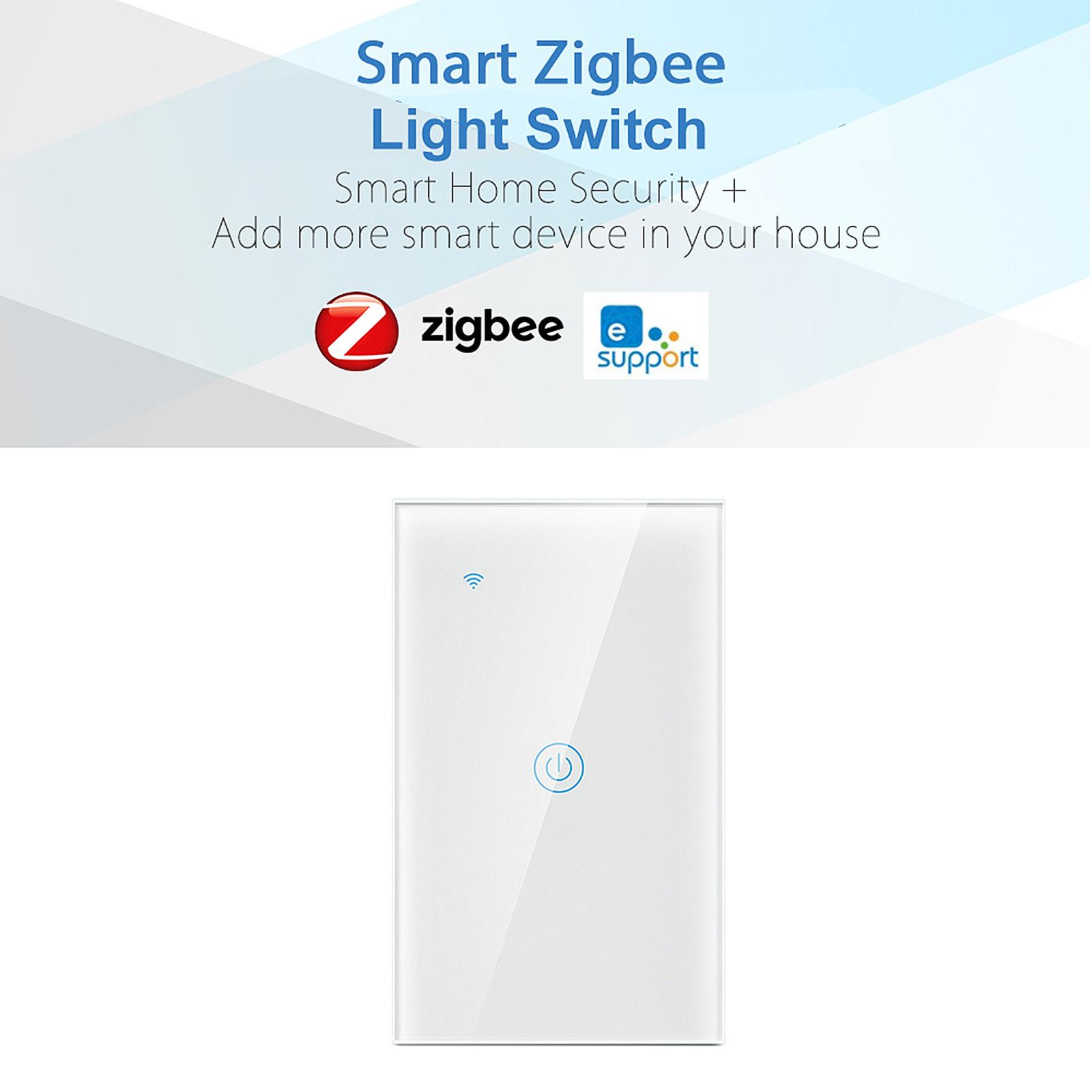 Zigbee Smart Light Switch eWelink APP Remote Control US Wall Touch Switch Compatible with Alexa Google Home for Voice Control