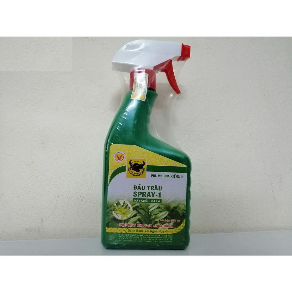 Phân bón lá Đầu Trâu SPRAY 1 - Nảy chồi Ra lá_ chai 500ml