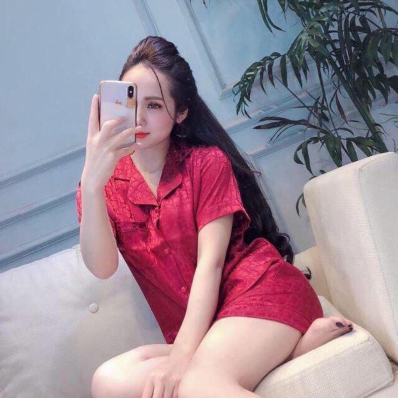 Đồ bộ mặc nhà cổ bèo chất kate thai đủ 5 màu