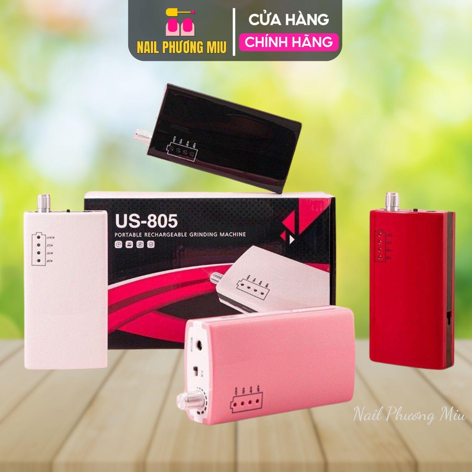 Máy Mài Móng Tích Điện US805, 30,000 Vòng/Phút, Làm Nail Chuyên Nghiệp, Pin 6 Giờ, Bảo Hành 6 Tháng, Chạy Êm Tay