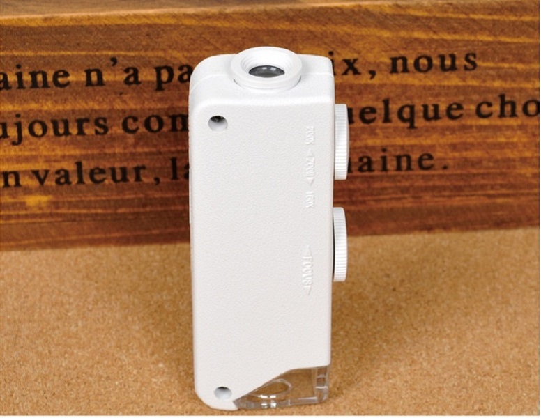 Kính Lúp Có Đèn 160-200X Thiết Kế Nhỏ Gọn, Hỗ Trợ Đèn Led Chiếu Sáng Để Soi Mẫu