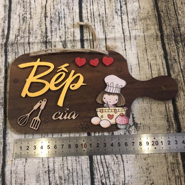 Bảng gỗ Bếp của ... hình thớt đáng yêu trang trí nhà bếp trang trí bàn ăn chụp ảnh sản phẩm