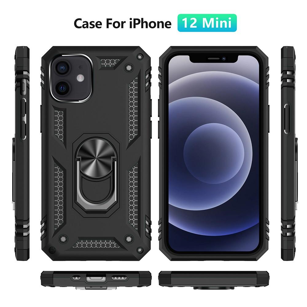Ốp lưng cho iPhone 12 mini Pro Max chống sốc 2 lớp kèm nhẫn iring làm giá đỡ