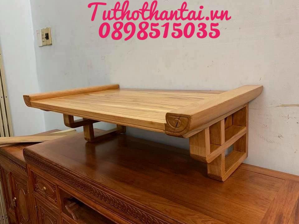 Bàn thờ treo tường gỗ gõ đỏ mẫu hiện đại ngang 81cm