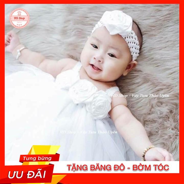 Váy Cho Bé Gái  Đầm Bé Gái Sơ Sinh - Đến 6 Tuổi Hoa Hồng Cuốn