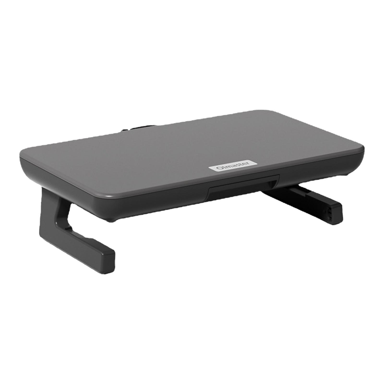 Monitor Stand Height Adjustable Computer Laptop Riser Shelf ,Black Desktop Organizer
