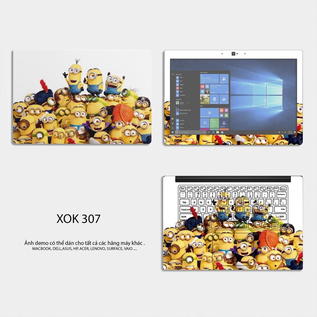 Skin Dán Laptop - Chủ Đề Minions - Lưng + Phím + Viền,Đã Ib model + mẫu