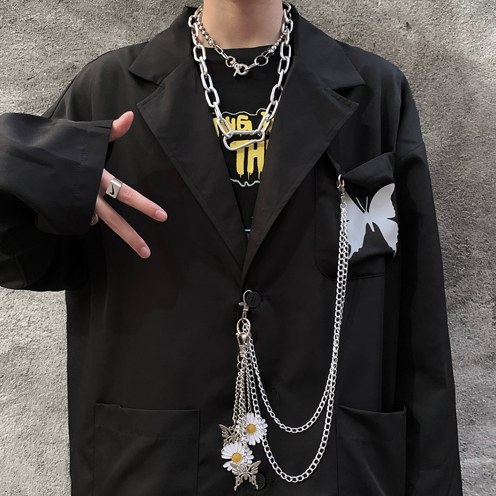 Dây xích treo quần áo hoa cúc phụ kiện thời trang phong cách Hàn Quốc