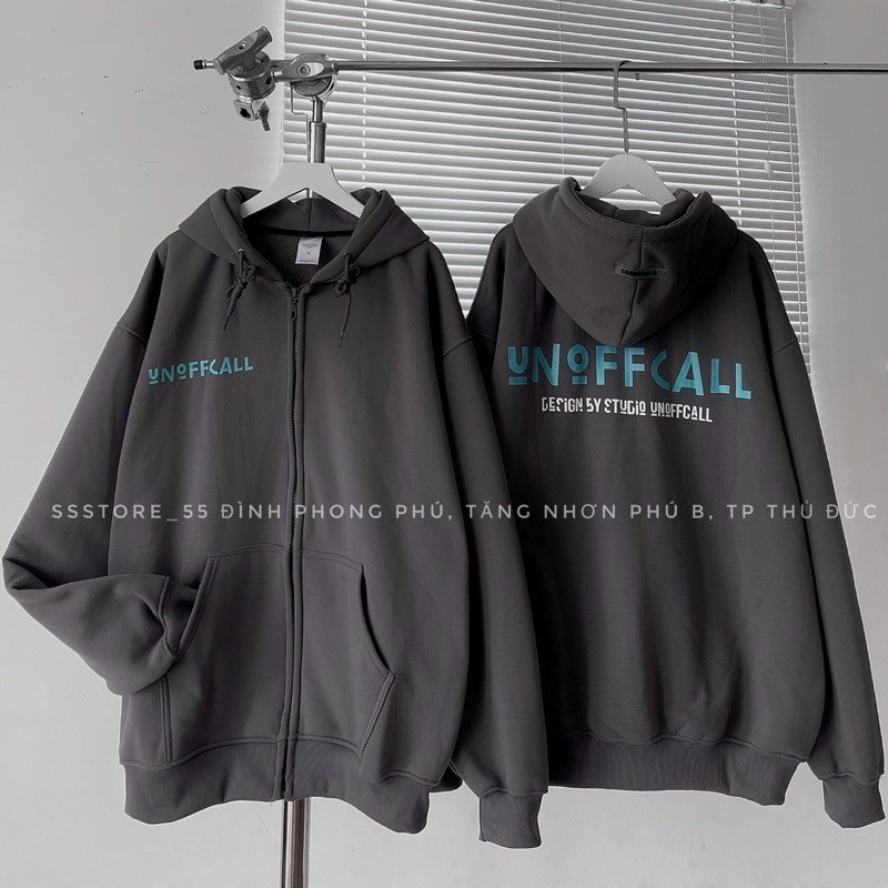 Áo khoác mới về chất thun nỉ ngoại chân cua cao cấp, ÁO KHOÁC HOODIE NAM NỮ IN CHỮ UNOFFCALL SIÊU HOT ÁO KHOÁC CHUI ĐẦU