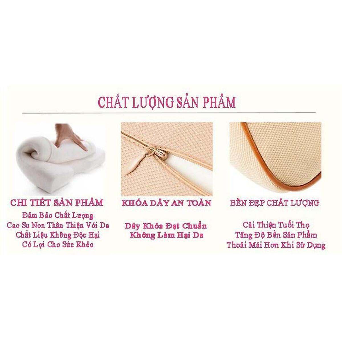 Gối tựa lưng xe hơi, ô tô cao cấp chất liệu 100% cao su non - 2 màu: Đen và Ghi - Mã: B01