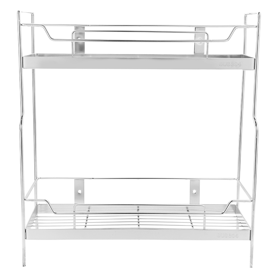 Kệ Gia Vị 12x40x45cm Inox 304 2 Tầng Có Chân