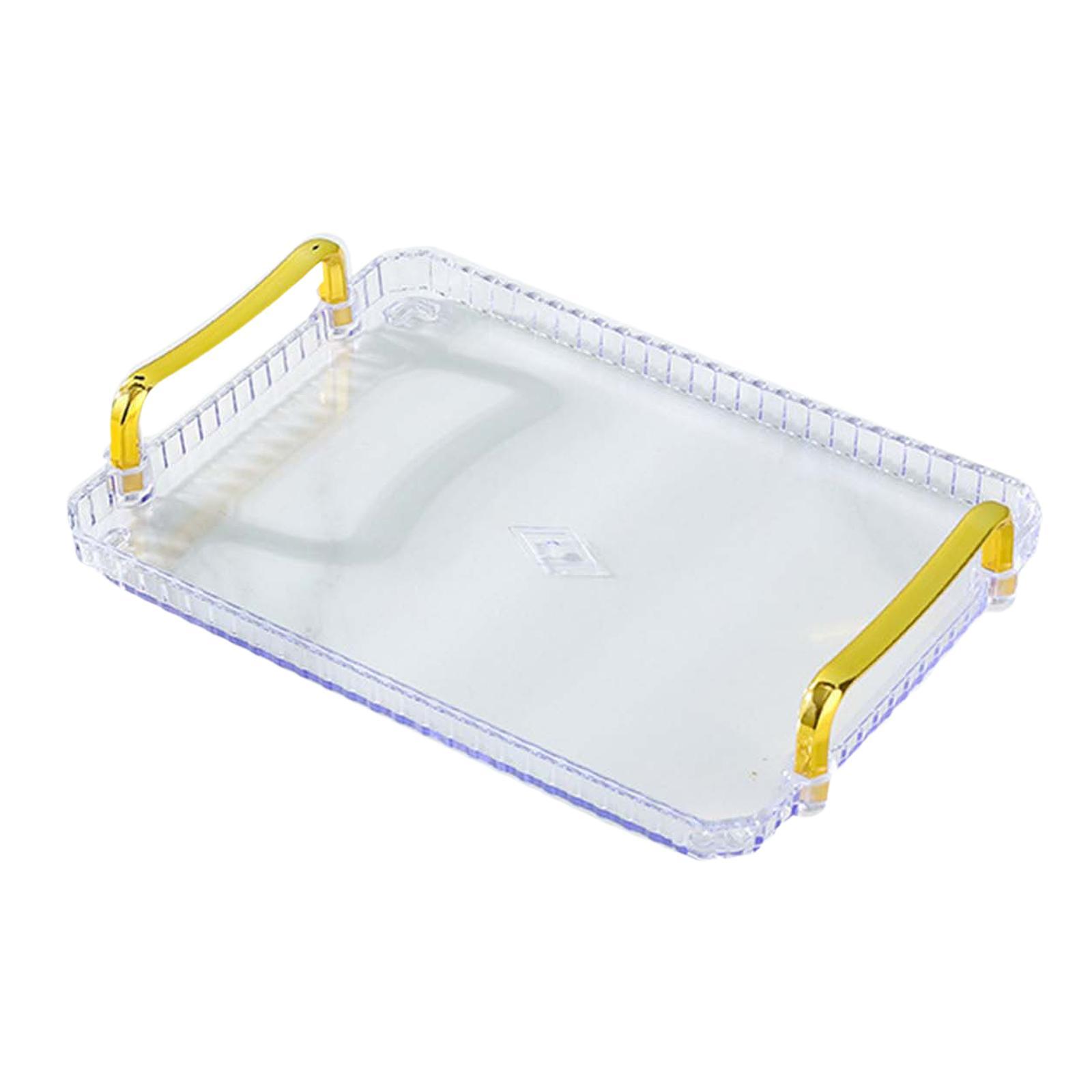 Serving Tray with Handle Storage for Living Room Dessert Dinner