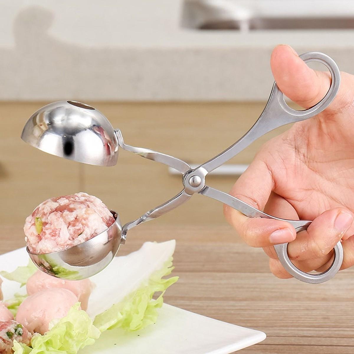 Dụng Cụ Làm Thịt Viên, Cá Viên Inox Đa Năng - Thiết Kế Vừa Tay Cầm - Tiện Dụng Hình Tròn - Vận Chuyển Miễn Phí Toàn Quốc